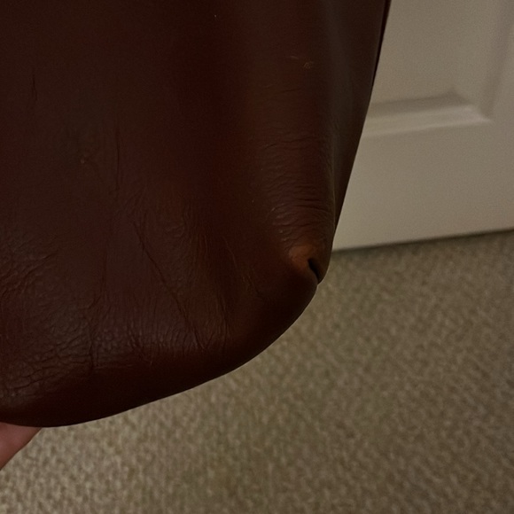 Madewell Burgundy Leather Transport Tote - Picture 4 of 6